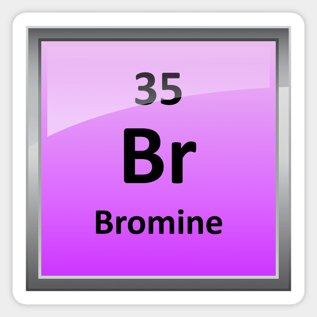 Bromine Element Symbol - Periodic Table Sticker by sciencenotes